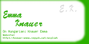 emma knauer business card